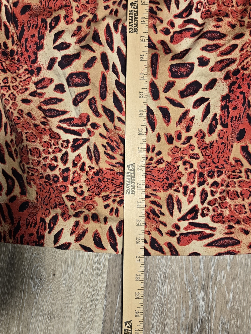 Vintage Animal Print Mopwife Pencil Skirt in Red and Tan Size 14 - Picture 5 of 8